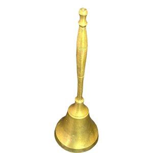 Vintage Solid Brass Bell Hand Ringer Made In India